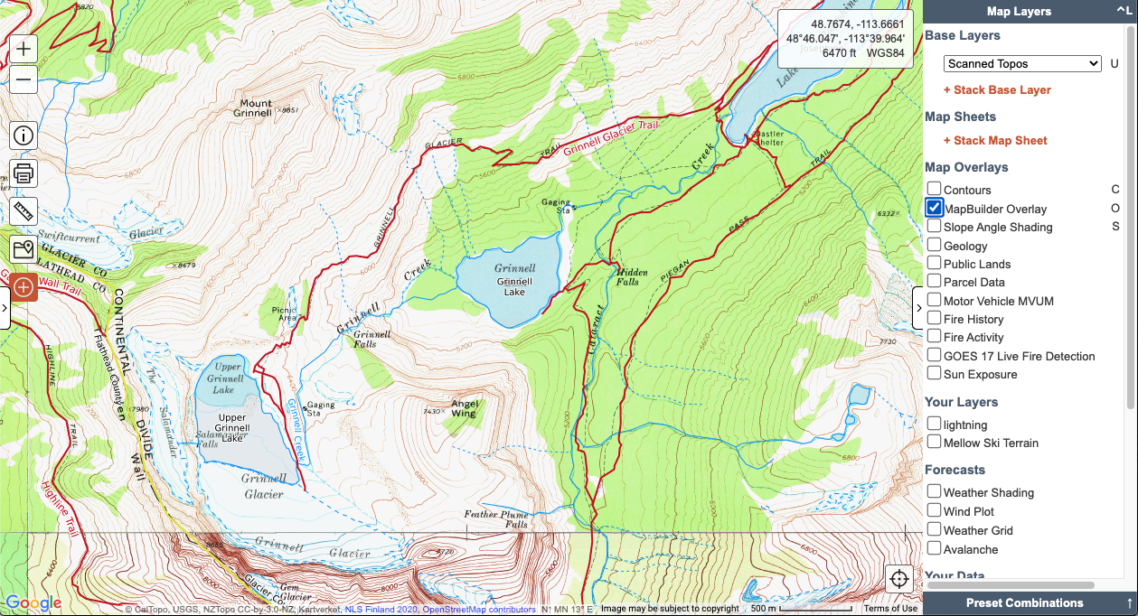 Scanned Topo with MapBuilder Overlay